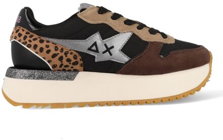 Sun68 Big Stargirl Mix Material Z44218_11 Zwart maat Bruin