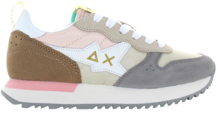 Sun68 Cream Stargirl Sneakers Lente Zomer 2024 Sun68 , Multicolor , Dames - 36 EU