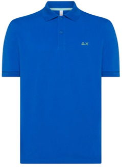 Sun68 Effen Regular Polo Shirt Royal Sun68 , Blue , Heren - 2Xl,M