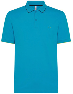 Sun68 Klassiek Polo Shirt Sun68 , Blue , Heren - L,M,S