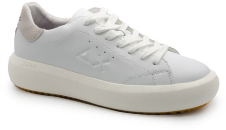 Sun68 Klassieke Witte Leren Sneakers Sun68 , Multicolor , Heren - 46 Eu,43 Eu,42 Eu,44 EU