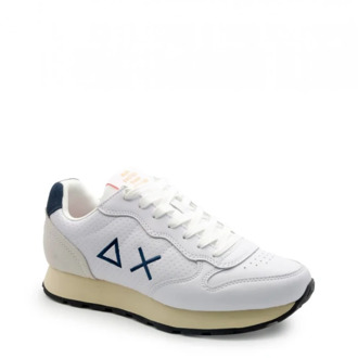 Sun68 Klassieke witte leren sneakers Sun68 , White , Heren - 43 Eu,41 Eu,44 EU