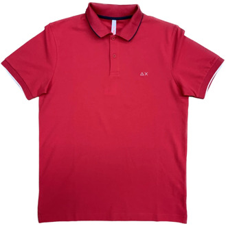 Sun68 Polo Shirt, Rood Sun68 , Red , Heren - M