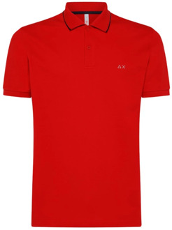 Sun68 Polo Shirt Sun68 , Red , Heren - S,3Xl