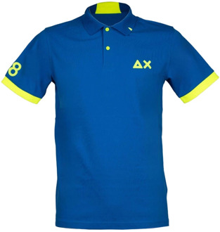 Sun68 Polo Shirts Sun68 , Blue , Heren - 2Xl,Xl,L,M,3Xl