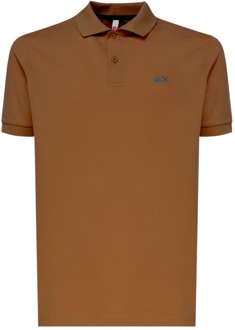 Sun68 Polo Shirts Sun68 , Brown , Heren - M,3Xl