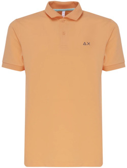 Sun68 Polo Shirts Sun68 , Orange , Heren - 2Xl,Xl,L