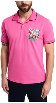 Sun68 Polo Shirts Sun68 , Pink , Heren - 2Xl,Xl,L,M