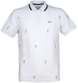 Sun68 Polo Shirts Sun68 , White , Heren - 2Xl,Xl,L,M,S