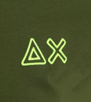 Sun68 Poloshirt Logo Fluo Army Groen Donkergroen
