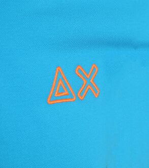 Sun68 Poloshirt Logo Fluo Blauw - M