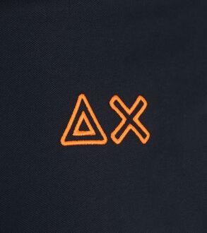 Sun68 Poloshirt Logo Fluo Navy Donkerblauw - M