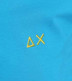 Sun68 Poloshirt Small Stripe Collar Blauw - XL,XXL