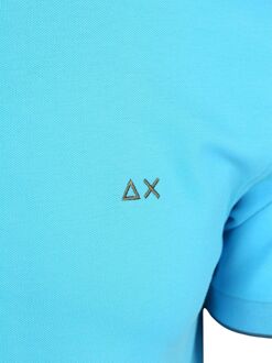 Sun68 Poloshirt Small Stripe Collar Lichtblauw - L,M,XL,XXL