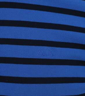 Sun68 Poloshirt Strepen Royal Blauw Donkerblauw - L,M,XL,XXL