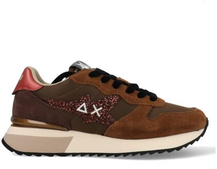 Sun68 Stargirl Glitter Logo Z45217_08 Bruin maat