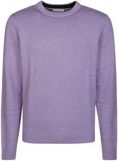 Sun68 Stijlvolle Shetland Sweater Sun68 , Purple , Heren - Xl,M,S