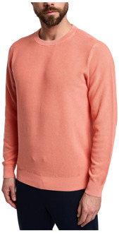 Sun68 Vintage Katoenen Crewneck Sweater Sun68 , Pink , Heren - Xl,L