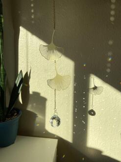 Suncatcher Ginkgo Crystal Prism Home Decor Rainbow Maker Opknoping