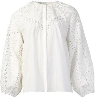 SUNCOO Broderie blouse Lovely  wit - XS,S,M,L,