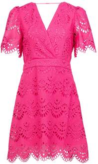 SUNCOO Broderie jurk Chirel  roze - XS,S,M,L,