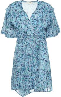 SUNCOO Mini jurk met bloemenprint Ceren  blauw - XS,M,