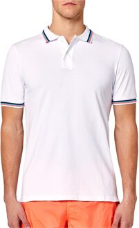 Sundek Brice Polo Heren wit - blauw - oranje - XXL
