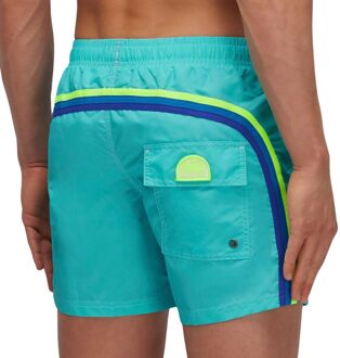 Sundek Elastic Waist 14" Zwemshort Heren blauw - groen - L