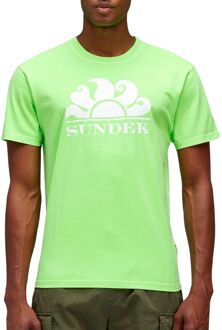Sundek New Simeon Shirt Heren groen - wit - XL