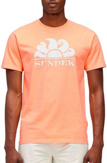 Sundek New Simeon Shirt Heren oranje - wit - XL