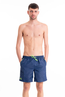 Sundek Zwembroek - Maat XL  - Mannen - donker blauw/lime groen