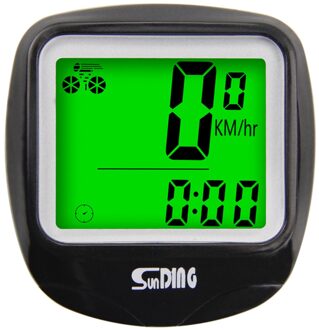 Sunding Fiets Computer Snelheidsmeter Draadloze Waterdichte Fiets Kilometerteller Fietscomputer Multifunctionele Lcd Back-Licht-Display