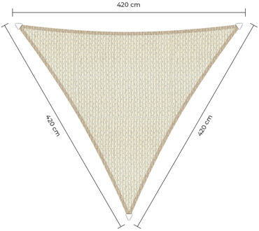 Sunfighter schaduwdoek driehoek ivoor 4.2x4.2x4.2m.