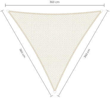 Sunfighter schaduwdoek driehoek wit 3.6x3.6x3.6m.