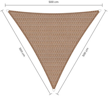 Sunfighter schaduwdoek driehoek zand 5x5x5m.