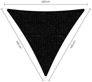 Sunfighter schaduwdoek driehoek zwart 4.2x4.2x4.2m.