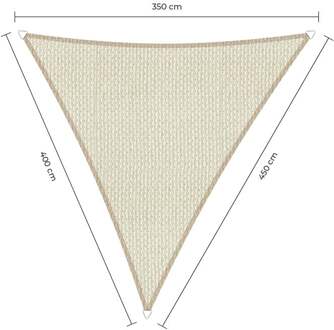 Sunfighter schaduwdoek langhoek ivoor 3.5x4x4.5m.