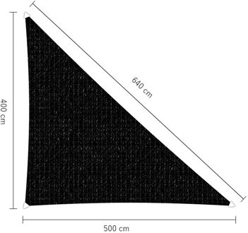 Sunfighter schaduwdoek langhoek zwart 4x5x6.4m.