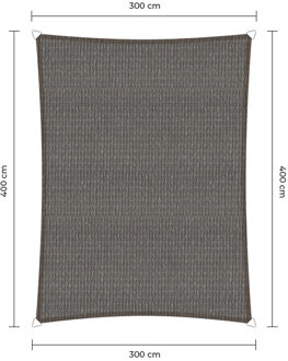 Sunfighter Schaduwdoek Rechthoek grijs 3x4m.