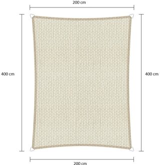 Sunfighter Schaduwdoek Rechthoek ivoor 2x4m.