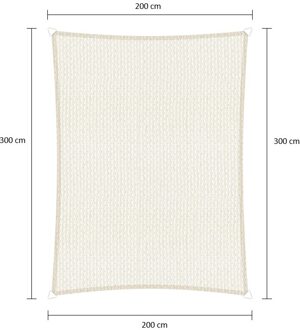 Sunfighter Schaduwdoek Rechthoek wit 2x3m.