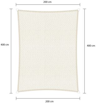 Sunfighter Schaduwdoek Rechthoek wit 2x4m.