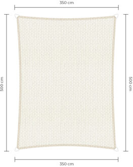 Sunfighter Schaduwdoek Rechthoek wit 3,5x5m.