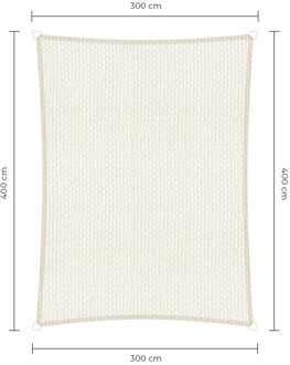 Sunfighter Schaduwdoek Rechthoek wit 3x4m.