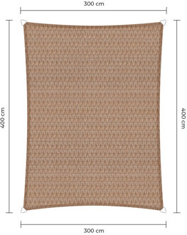 Sunfighter Schaduwdoek Rechthoek zand 3x4m.
