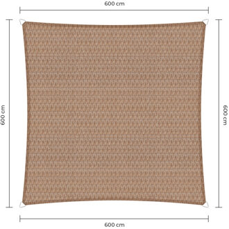 Sunfighter schaduwdoek vierkant zand 6x6m.