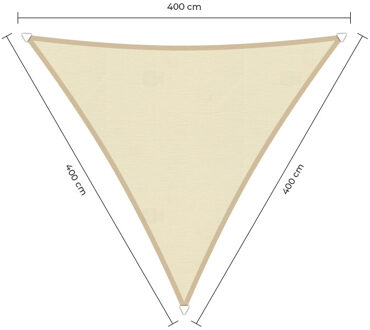 Sunfighter Waterproof driehoek ivoor 4x4x4m.