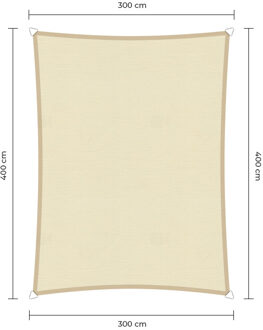Sunfighter Waterproof Rechthoek ivoor 3x4m.