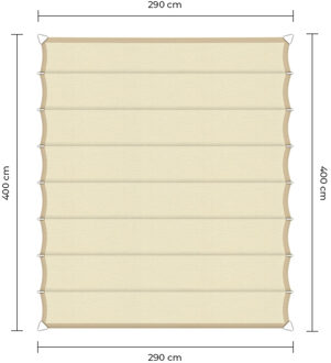 Sunfighter Wavesail Waterproof ivoor 2,9x4m.