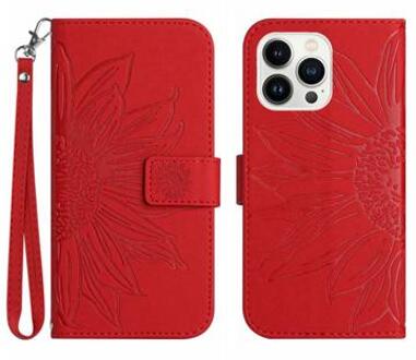 Sunflower Series iPhone 14 Pro Max Wallet Case - Rood